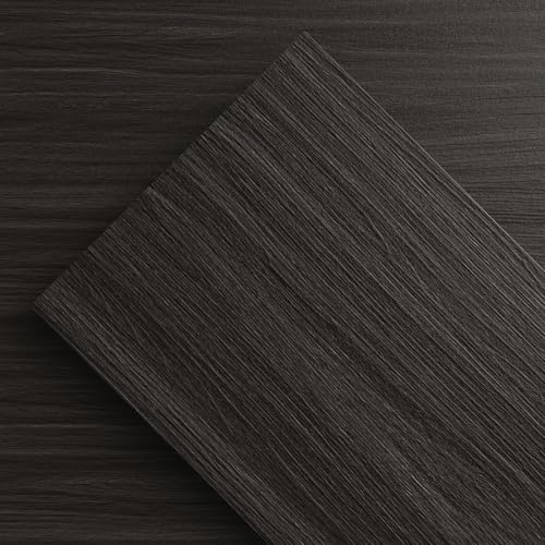 ATOPOSE Black Flooring Self Adhesive-Lino Flooring,36 Planks 5.02 m² Wood Look Grain, Black Cherry,Easy to Clean for Bedroom Living Room Hallways Rental-Friendly