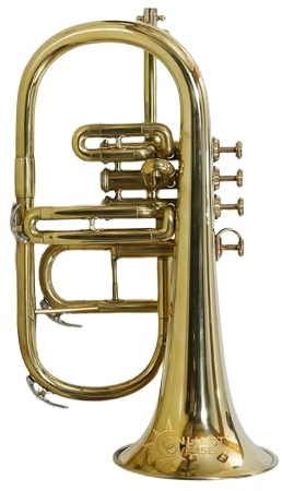 Flügelhorn 4 Ventile Messing Instrument mit Warmton Glatte Ventile für Musiker und Studenten