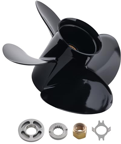 maXpeedingrods Außenbord-Boot-Propeller aus Aluminium, für Quecksilbermotoren 40, 50, 60, 65, 70, 75, 80, 90, 100, 115, 125, 140 PS, 15 Spline-Zahn, rechts, Teilenummer: 48-8M8026590