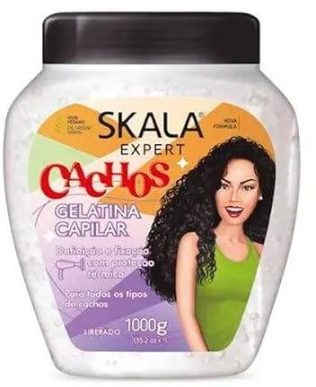 SKALA Gelatina Capilar Cachos 1000 ml – Definición de Rizos, Fijación Ligera y Control del Frizz – Brillo Natural y Elasticidad – Fórmula Vegana para Cabello Rizado y Ondulado