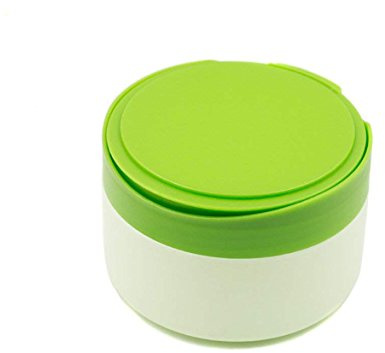 Leere tragbare Baby-Hautpflege nach dem Bad, Puderquaste, Talkumpuder, Behälter, Spender, Make-up, lose Puderdose, Halter, Flaschenbehälter, Reise-Set mit Puderquaste, Grün