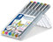 STAEDTLER bunte pigment liner, dokumentenechte Pigmenttinte, lange Metallspitze, Linienbreite 0,3mm, lange Lebensdauer, 6 Liner in 6 unterschiedlichen Farben, 30803S2SB6