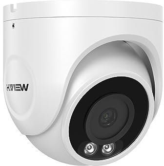 H.VIEW Caméra de surveillance dôme PoE 4K 8MP IP (3840 x 2160P) Caméra de sécurité avec microphone intégré pour extérieur/intérieur Résistant aux intempéries IP66 ONVIF IR Vision nocturne