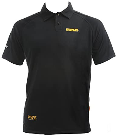 DEWALT Ruland PWS Performance Polo Shirt, Black, Size Large