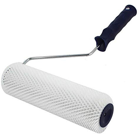 MOVKZACV Rullo autolivellante per pavimenti con punte, rullo per vernice autolivellante e antischiuma, professionale (dimensioni del rullo: 22,5 x 7 cm)