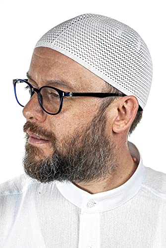 ihvan online Türkische muslimische Premium-Strick-Kufi-Hüte für Männer, Taqiya, Takke, Peci, islamische Kappen, islamische Geschenke, Standart-Größe