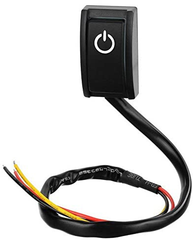 Commutatore per auto fai da te con pulsante on/off DC 12 V 200 mA su entrambi i lati con nastro adesivo