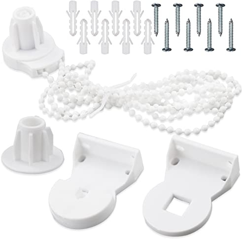 Kit de réparation de store enrouleur de 25 mm en plastique sans danger pour les enfants, accessoires de store enrouleur avec chaîne à perles pour tringles à rideaux/supports de store occultant
