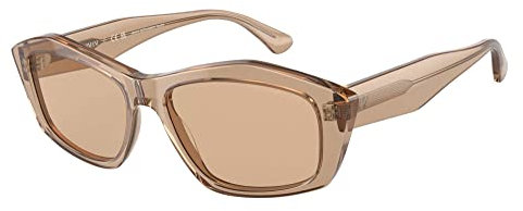 Emporio Armani Brillen für Herren, Transparent Light Brown/Light Brown, 55