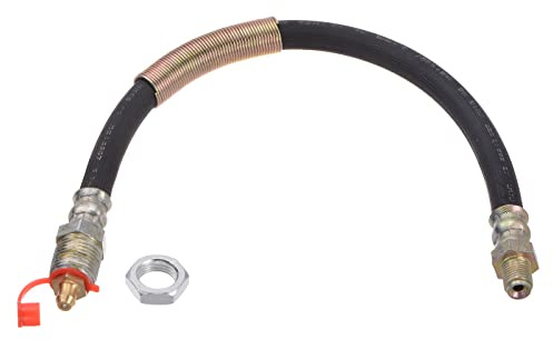 HARFINGTON M10x1mm Thread 11.81 Length Flexible Extension Grease Hose with Fixing Hex Screw Nut for Grease Gun Lubrication