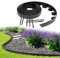 Vigevee Bordure de Pelouse en Plastique, 10m Flexible Bordure de Jardin avec 30 Piquets d'ancrage Bordure de Gazon Décorative de Jardin, Bordure de Parterre Flexible Hauteur 5cm Noir