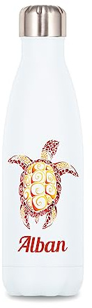 SB104 T1 Bouteille isotherme Tortue personnalisée avec le prénom de votre choix