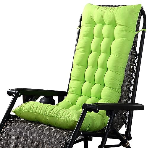 RUYICZB Bequeme Liegenauflage Deckchair Sonnenliegen Mit Krawatten Polsterung Gartenliege Auflage Liegestuhl Polster Gartenmöbel Kissen Für Garten Outdoor Indoor Sofa Autositzbank,Grün,110x40cm