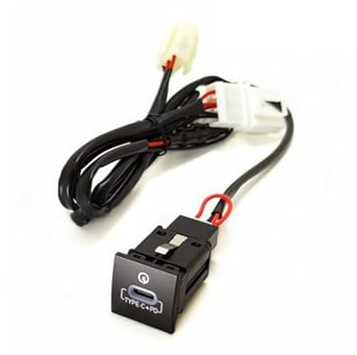 For Golf 6 5 MK5 Scirocco 06-14 Presa USB for caricabatterie da auto PD Carica rapida QC3.0 Pulsante adattatore interfaccia accendisigari (Color : Type C PD charger)