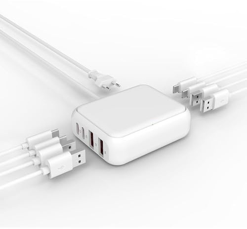 POANES 40W USB C Schnellladegerät, 8-Fach USB Ladegerät Mehrfach Netzteil mit 8 Ports für Handy, Tablet, Ventilator, Schreibtischlampe und mehr
