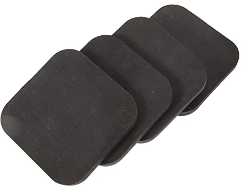 KOMBIUDA 4pcs Rubber Treadmill Mat Exercise Pads Floor Protector with Wear Resistance and Break Resistance for Gym and Dance