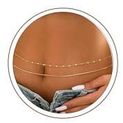 TINGN 1-3 Stück Bauchkette Gold Damen - 18K Gold Vergoldet Layered Taillen Kette Boho Body Chain Geschichtete Bauchkette Verstellbare Sexy Bikini Taillenkette Sommer Taillenschmuck für Frauen Mädchen