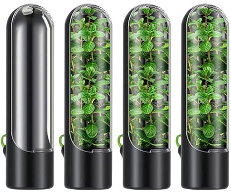 Contenedor de almacenamiento de cilantro – Conservador de hierbas multifuncional, ahorro de frescura | Juego organizador de Cilantro de 4 piezas para cocina, hogar, dormitorio, apartamento, prolonga l