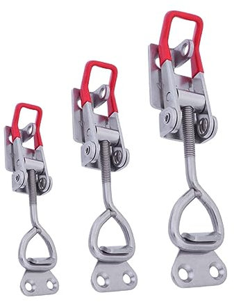 Mikikit 3pcs Quick Clamp Metal Adjustable Toggle Latch Clamp for Woodwork for Door Cabinet Box Case Use