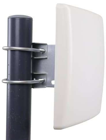 FTS Hennig WLAN-Außenantenne, WiFi 6 Panel Antenne WH-2458-FP12, 12 dBi Gewinn, 2,4-2,5 GHz & 5150-5850 MHz, UV-stabil, flammhemmend, IP65, 3dB 40°/20°