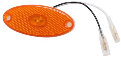 1 Pcs Amber Oval LED Side Marker Lamp Light 12V Fits For Caravan Motorhome SMLR2012