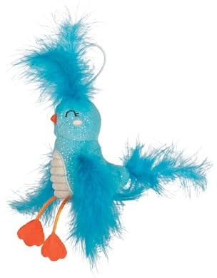 Fringe Studio Launcher Cat Toy “WATCH ME FLY” with North American Grown Catnip – Interactive Bungee Launcher with Crinkle Paper, Feathers & Dangling Rope – Perfect for Cats