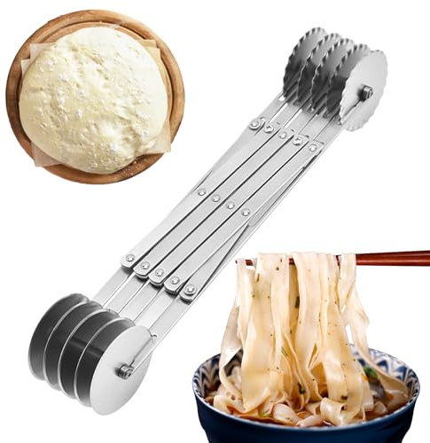 PizzaSchneider - Scooter per pizza | Pizeber Pizza Cutter-Regolabile Pizza Cutter 3/7 Ruote in Acciaio Inossidabile-Parter per Pizza, Torta, Waffle, Torte e Biscotti