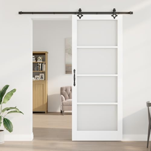 Homgoday Weiße Schiebetür aus Holz und Metall, modern, innen, für Wohn- und Essbereich Model3332320