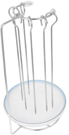 MAGICLULU Support à Brochettes Pour Barbecue Avec Plateau Et Broches Acier Inoxydable Pour Griller Brochettes Poulet Saucisses Et Viande