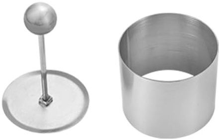 Besttoolifes Plat froid rond en acier inoxydable avec planche à pousser pour salade dessert gâteau moule S M L (S)