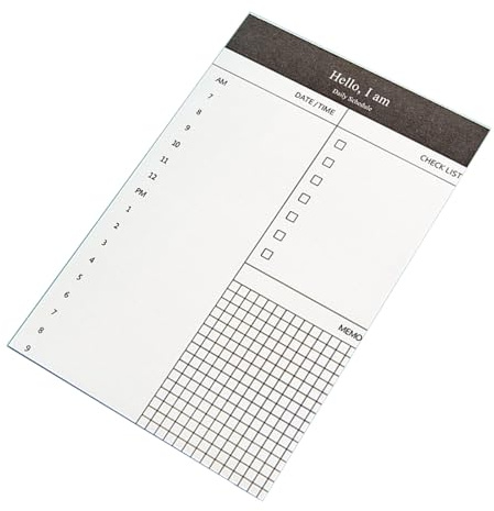 Petit agenda journalier détachable 50 feuilles non lignées liste de contrôle bloc-notes liste de contrôle carnet de notes bloc-notes gestion des tâches