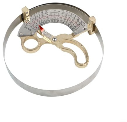 Metro a nastro in metallo con impugnatura ergonomica, strumento di misura preciso per cappelleria, 42-70 cm, argento (55-68 cm)