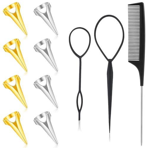 Matwsec 11 Stück Frisurenhilfe für Frauen Mädchen Flechthilfe Haare Flechten Styling Braid Hair Tools