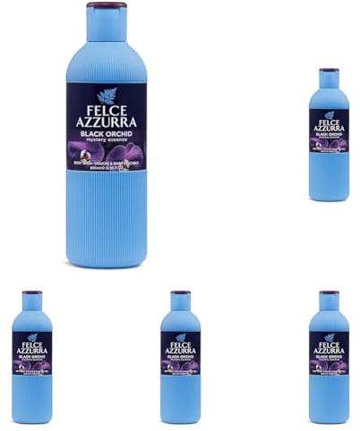 Felce Azzurra - Bagnoschiuma Profumato Orchidea Nera, Bagno Schiuma Detergente Delicato Idratante per Pelle Morbida, Note Speziate Liquirizia e Vaniglia, Bagnodoccia Dermatologicamente Testato, 650 ml