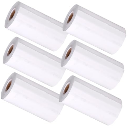 Healeved 6 Rolls Instant Camera Thermal Printer Paper, 54mm X 86mm Heat-Sensitive Printing Paper Refill for ’ Photo Printer, Compatible with Instant Cameras for DIY Photo Printing