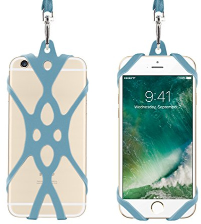 Remeel Phone Lanyard Strap with Universal Silicone Case Holder for iPhone Samsung NOKIA Motorola HUAWEI and Even Smartphone (Indigo)