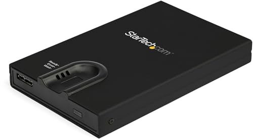 StarTech 2,5 Biometrisches SATA Gehäuse, USB 3.0 (S251BMU3FP) | Externes Festplattengehäuse, AES-256-Verschlüsselung, SATA I/II/III, USB-A und USB-C Kabel, 5Gbit/s