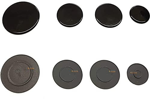 RYELDOM Kit 4 piattini smaltini neri adatti a varie marche, compatibile con ariston - hot point - franke etc.