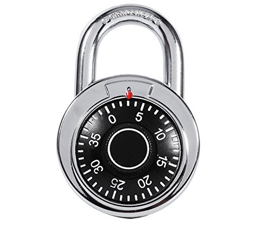 stronerliou Rotary Padlock Digit Combination Code Lock Safe Round Dial Number Luggage Suitcase Security