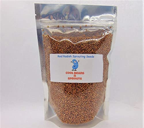 COOL BEANS n SPROUTS Brand, Radish Duo Sprouting Mix, 4 Ounces, This is a Mix of Daikon Radish and Red Radish Seeds.
