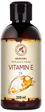 Vitamin E Öl 250ml - Natürliches Öl - Reich an Vitamin E - Vitamin E Oil - Kosmetisches Öl - Trägeröl - Pflegeöl - Body Öl - für Hautpflege - Pflege für Gesicht - Körperpflege - Haare - Kosmetik Öl