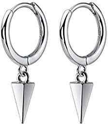 SLUYNZ 925 Sterling Silber Creolen Ohrringe für Frauen und Damen Spike, Tropfenbaumel und Geometrische Huggie Ohrringe
