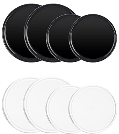 Tappetino antiscivolo per auto, 8 pezzi, per cellulare, lavabile, Nano Gel Pad su entrambi i lati, 2 colori, antiscivolo, per cruscotto e cellulare, 8 cm e 5 cm