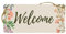 Rustic Welcome Floral Plywood Sign - Full Colour Front Door Hanging Sign for Farmhouse Home Décor
