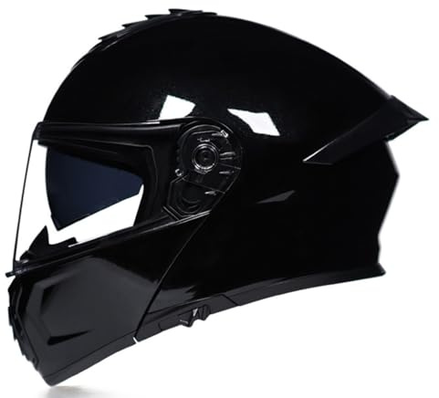 Klapphelm Motorradhelm Für Damen Herren Mit Doppelvisier Integrierter Helm Sturzhelm,Integralhelm Racing Helm ECE Zertifiziert Stoßfester Motocross Helm Vollvisierhelm 3,3XL