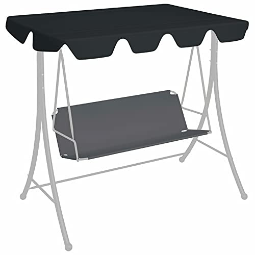 ShCuShan Ersatzdach für Hollywoodschaukel Schwarz 188/168x110/145 cm Hollywoodschaukel Dachbezug Hollywood Schaukel Garten Ersatzdach Hollywoodschaukel Dach
