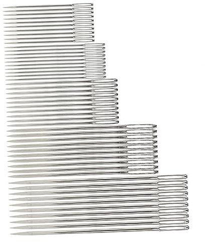 NUOBESTY 10 Sätze Nähnadel mit großer Öse gerade Nadeln Nähnadeln kreuzstich handwerkzeug DIY-Einfädelnadeln Stickzubehör Handbuch Nadel mit großem Öhr Garn Sticknadel Rostfreier Stahl