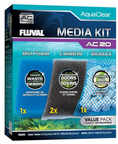 Fluval Kit di Ricarica Manutenzione per Filtro Zaino per Acquario AquaClear AC20