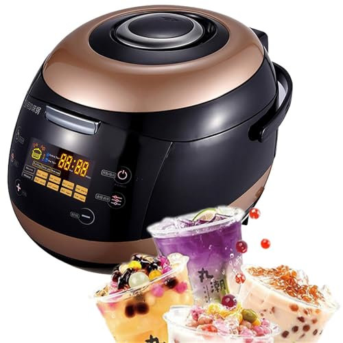 LZDOYY Bubble Milk Tea Maker Machine Commercial Tapioca Pearl Cooker Machine Pearl Pot Food Warmer for Bakery, Dessert Shop, Durable, 5L Liner,220V