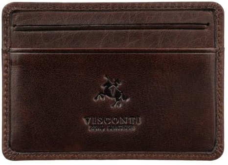 VISCONTI Reese Slim Leder Kartenetui VSL66, braun, Einheitsgröße, Modern